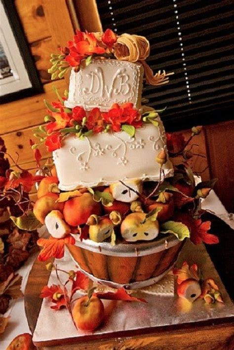 rustic fall wedding cakes