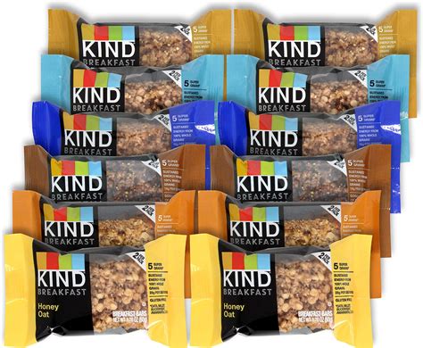 Amazon.com: KIND Breakfast Bars, Variety Pack, Honey Oat, Almond Butter ...