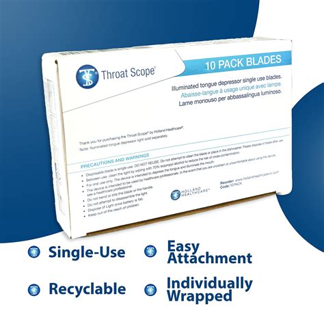 Buy TelScope/Throat Scope Illuminated Tongue Depressors | 10 Pack ...