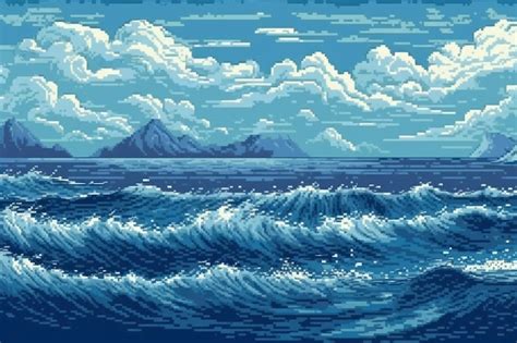 Animated pixel art water Images - Free Download on Freepik