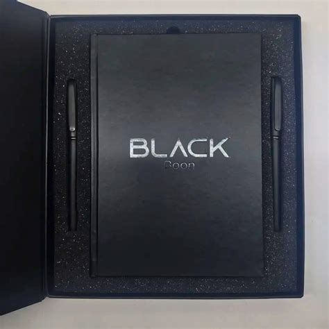 BLACK Page Diary with Pen – Black Boon