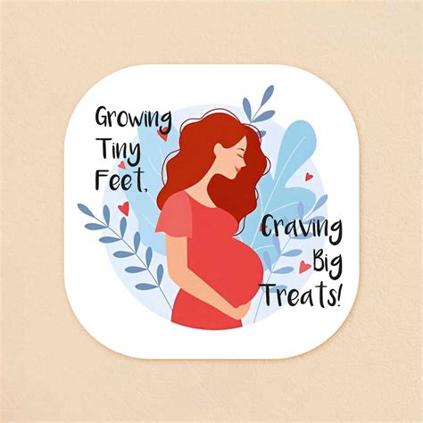 Buy Hand-Painted Tiny Feet Theme MDF Wood Fridge Magnet For Mom To Be ...