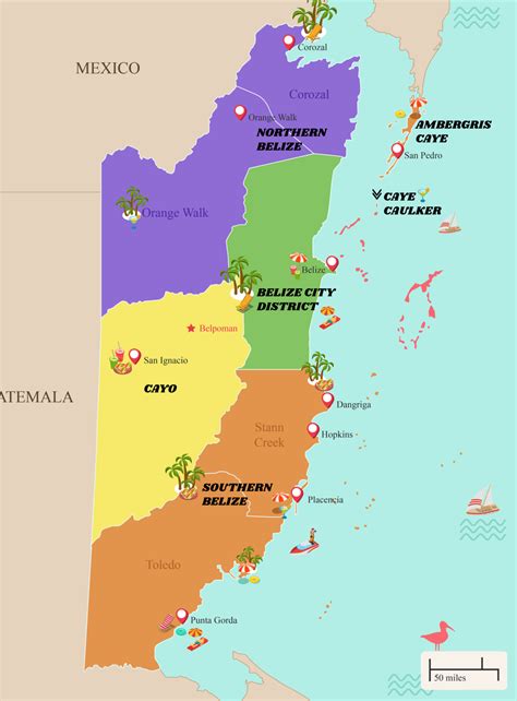 Map Of Hotels In San Pedro Belize