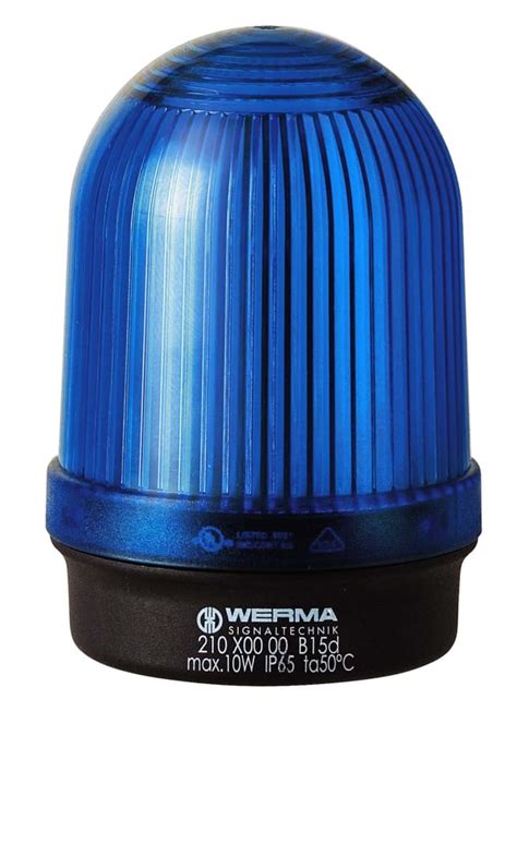210.500.00 Werma | Werma 210 Series Blue Continuous lighting Beacon, 12 ...