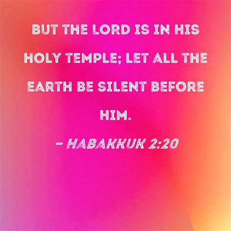 Be Quiet Before The Lord