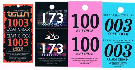 Image result for Custom Coat Check Tags