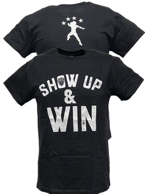 Roman Reigns Show Up and Win Mens Black T-shirt - Walmart.com