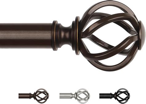 Amazon.com: Bronze Curtain Rods for Windows 48 to 84 Inch-USFOOK 7/8 ...
