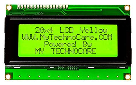 MY TechnoCare - Means Your Care 20x4 LCD Display Yellow BackLight For ...