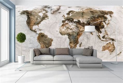 T9232 Wallpaper Map of the world- >> iwiDecor.com