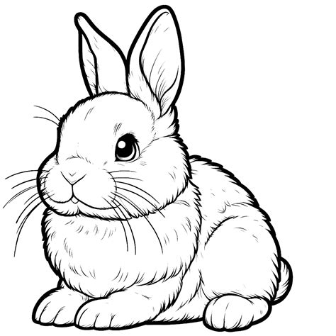Rabbit Coloring Pages 7 - Coloring Pages Gem