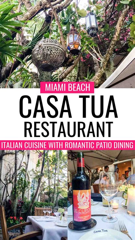 Casa Tua Restaurant Review: Italian Cuisine In Romantic Miami Beach Garden