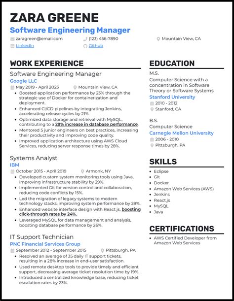 Image result for Software Manager Resume Examples