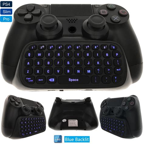 Whiteoak PS4 Keyboard, Wireless Mini Backlit Chatpad, Great KeyPad ...