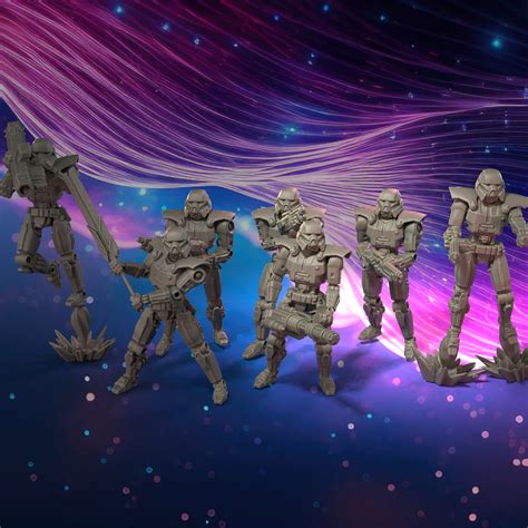 STL-Datei STAR WARS LEGION Dark Troopers ⭐ ・3D-druckbares Modell zum ...