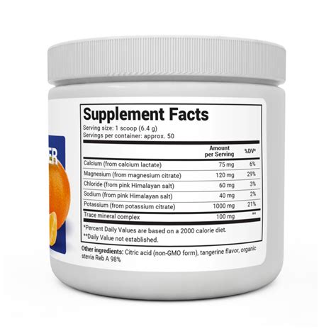 Electrolyte Powder Tangerine Natural Flavor