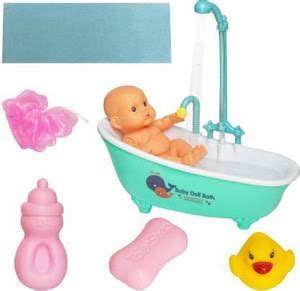 Jr. Billionaire Baby Doll Bath time Set-Real Bathtub with Detachable ...