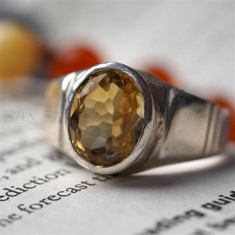 Citrine Silver Ring - Radiant Beauty | The Zen Crystals