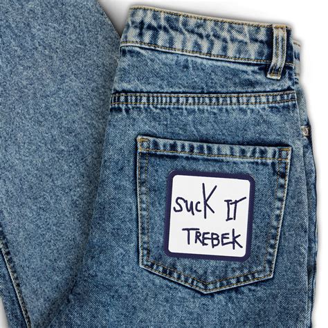 Suck It Trebek - Embroidered patch Tshirt - DonkeyTees - Donkey Tees