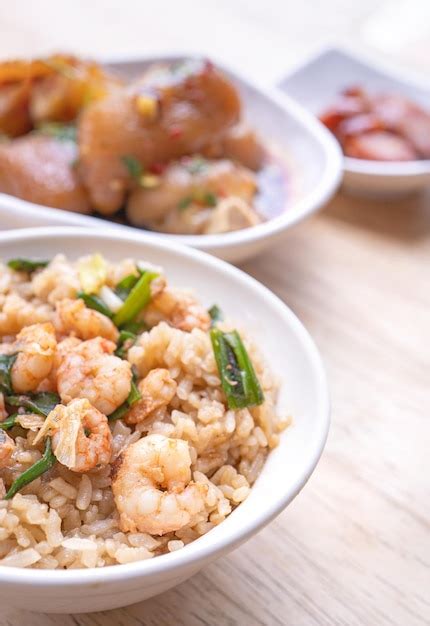 Braised shrimp over rice taiwan famous traditional street food ...