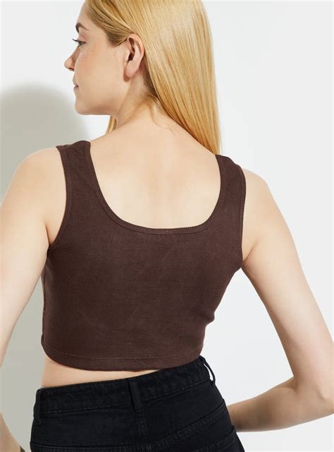 Buy ALAYA F x URB_N Women Ribbed Tank Crop Top Online at just Rs. 299.0 ...