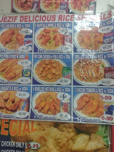 Online Menu of Jezif Fried Chicken Restaurant, Irvington, New Jersey ...