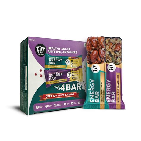 FIT Nutrition | High Protein Energy Bar | Over 70% - Almond, Seeds ...