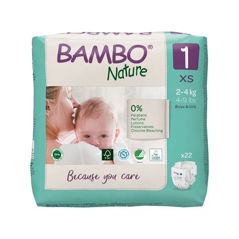 Bambo Nature Premium Baby Diapers - XS Size, 22 Count, for Newborn Baby ...
