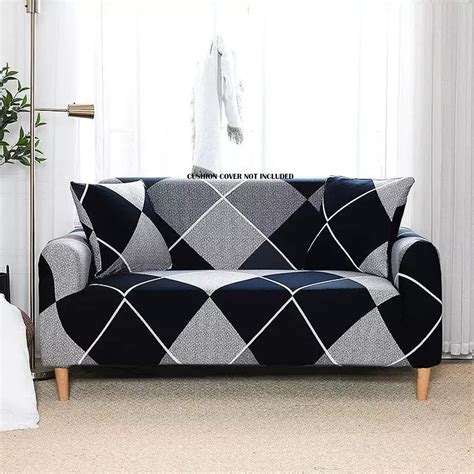 Printed Sofa Cover - Checkerplaid Blue – House of quirk