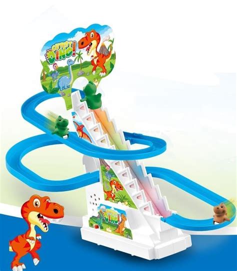 Buy 3 Dino Slide Toy Set, Funny Automatic Stair-Climbing Dinolings ...