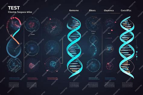 Инфографика теста ДНК Карта последовательности генома Архитектура ...