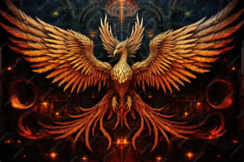Premium AI Image | Gilded phoenixes symbols of rebirth and resurrection ...