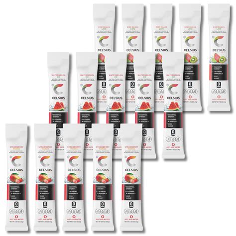 Celsius Powder Packets – Refresh Trio Variety Pack – 15 Sticks, 3 Flav ...