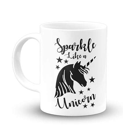 Buy The Desi Monk Sparkle Like a Unicorn Printed White Mug with Print ...