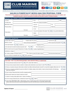 Fillable Online Sailing-Poweryacht-Needs-Analysis-Proposal-Form ...