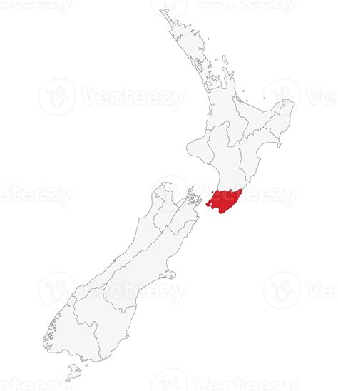 Nouveau zélande carte avec Wellington une Capitale ville. carte de ...