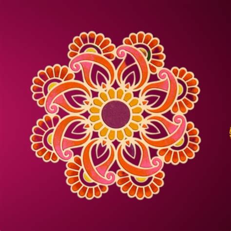 Craftvatika Portable Rangoli Stencil for Decor Rangoli Lotus Design for ...
