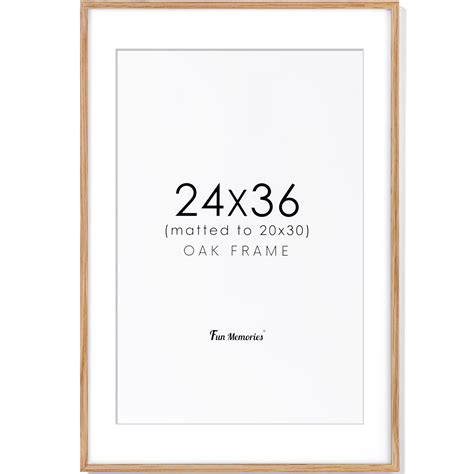 24x36 Picture Frame Matted to 20x30, 24"x36" Wood Poster Frame, Rustic ...