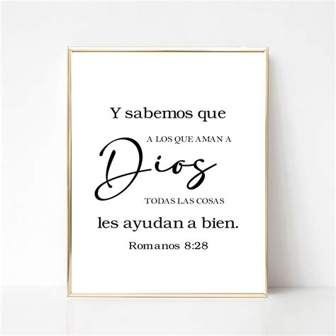 Spanish Bible Verse, Romanos 8:28, Spanish Romans 8 28, Los Que Aman a ...