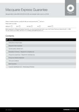 Macquarie Express Guarantee - Fill Online, Printable, Fillable, Blank ...