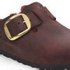 Boston Big Buckle Shearling Oiled Leather Zinfandel | BIRKENSTOCK