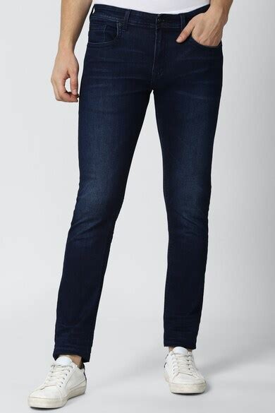 Buy Men Navy Dark Wash Jeans Online - 707862 | Peter England