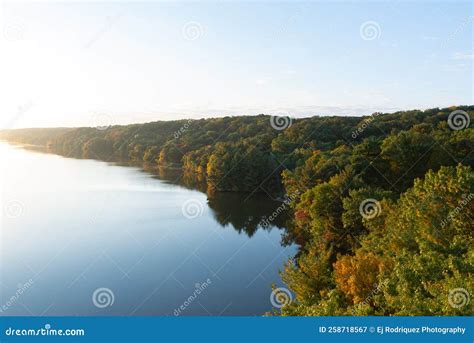 Sunrise on the Illinois River Stock Image - Image of lasalle, park ...