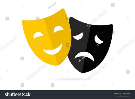 Happy And Sad Drama Masks Happy And Sad Theater Masks Vector Caretas