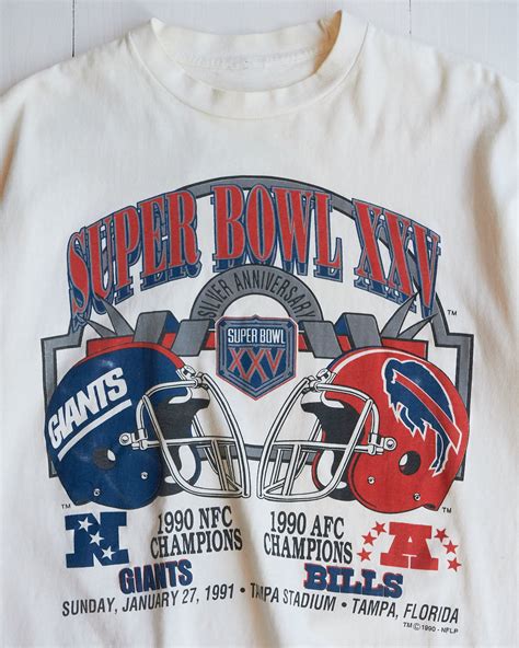 1990 Super Bowl XXV Giants vs Bills T-Shirt – Twise Studio