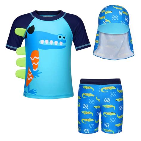 Jurebecia Boys Swimming Costume One Piece Cartoon Fish Crab Shark ...
