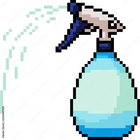 vector pixel art water spray bottle Stock Vector | Adobe Stock