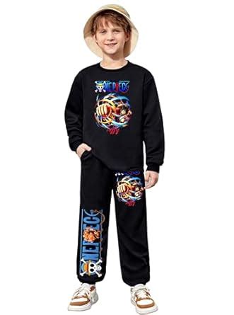 Buy MIGLOCUST Anime Co-ord Set For Kids- One Piece Luffy Regular Tshirt ...