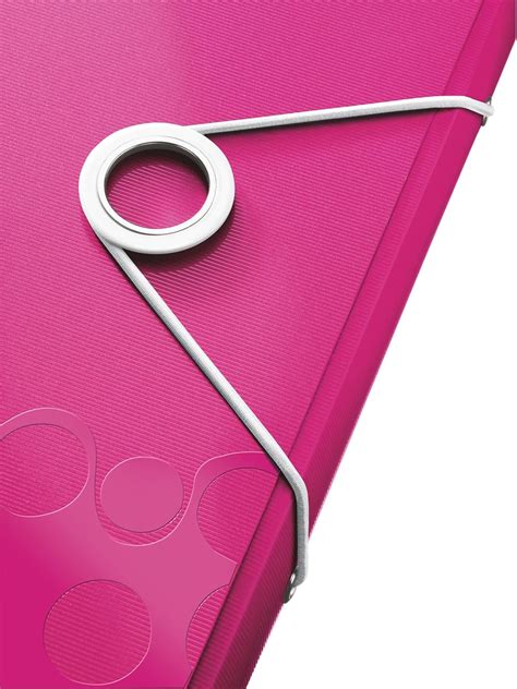 Leitz Wow PP 3-Flap Premium File Folder with Elastic Closure, Pink ...