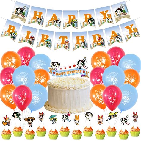 Buy BESTZY Powerpuff Girls Birthday Decorations Party Balloons ...